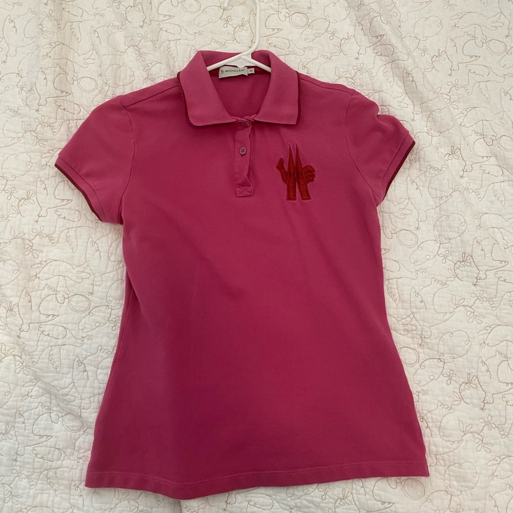 Moncler Pink Polo Shirt